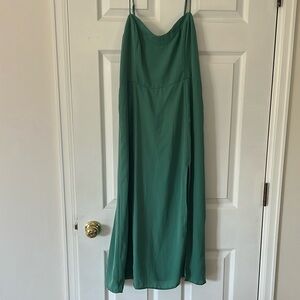 Abercrombie & Fitch Emerald Green Midi Slip Dress